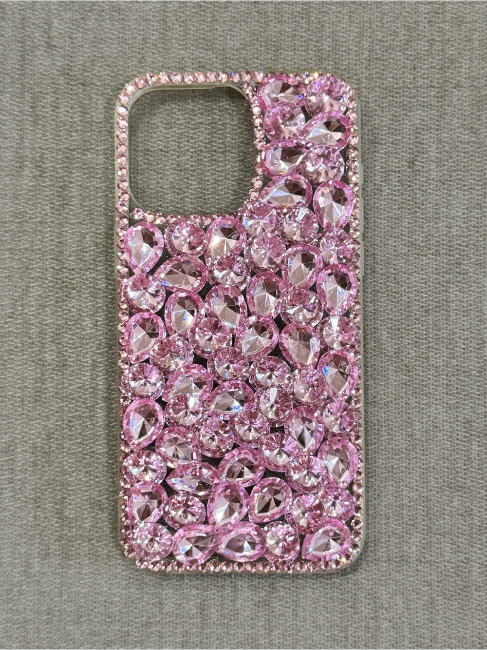 NEW Pink Rhinestone Bling iPhone 15 Pro Max Case | Sparkly Gemstone